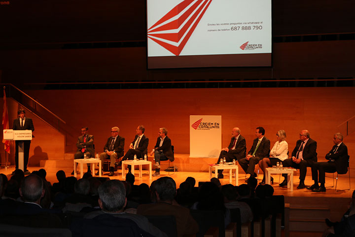 Carles Puigdemont a la conferència Els empresaris volem saber de Girona